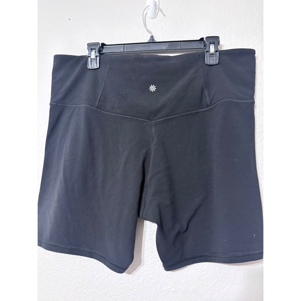 Athleta Ultra High Rise Elation 7" Short Black Size 2X Activewear Bike Yoga